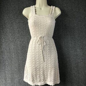 Jessica Simpson Crochet Mini Tank Dress Sz S